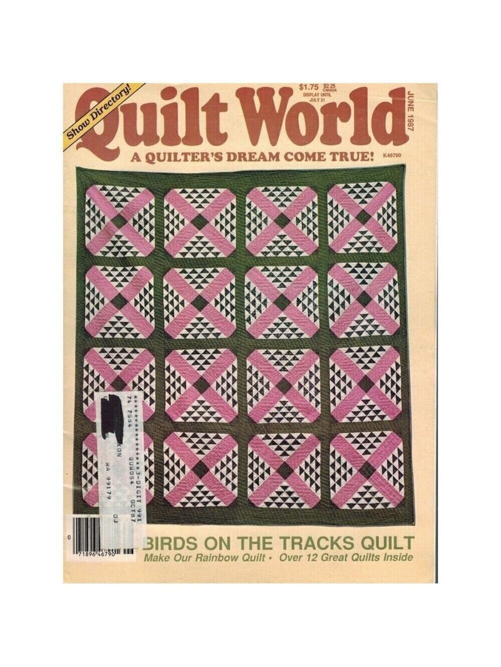 QUILT WORLD MAGAZINE, JUNE 1987 House of White Birches Single_Issue_Magazine